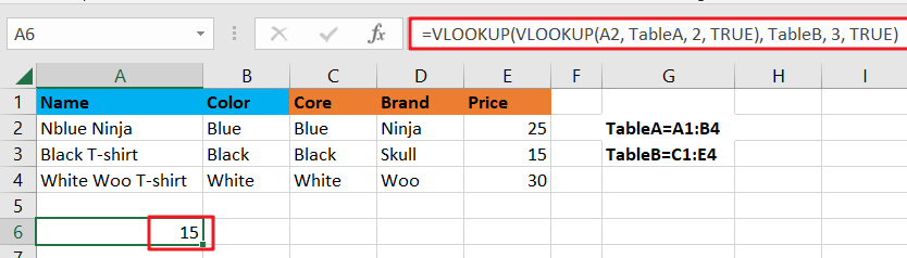 how to do vlookup on a vlookup2
