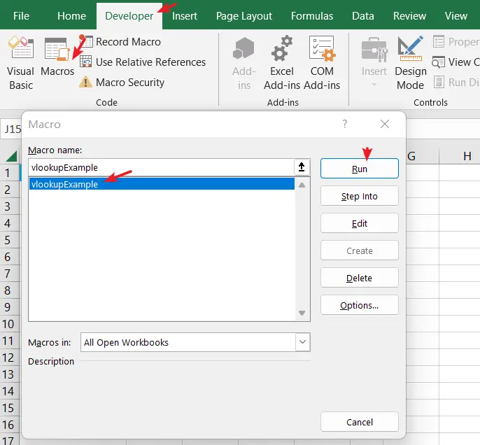 how to use vlookup function in vba2