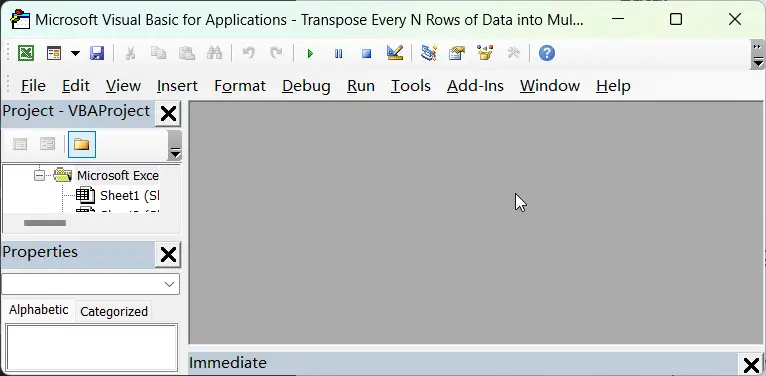 How To Transpose Every N Rows of Data into Muliptle Columns vba 1.png