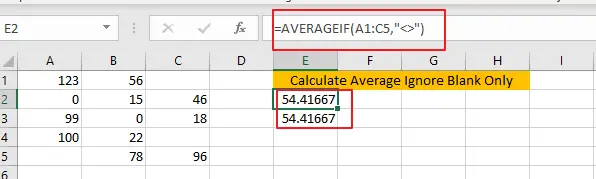 How to Calculate Average Ignore Blank and Zero Cells in Excel 10.png