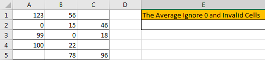 How to Calculate Average Ignore Blank and Zero Cells in Excel1.png