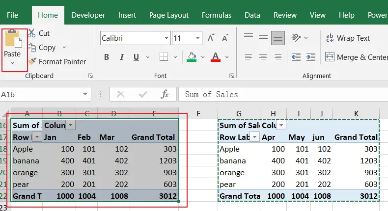 How to Combine Two Pivot Tables into One Pivot Chart 1