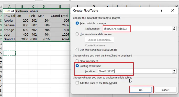 How to Combine Two Pivot Tables into One Pivot Chart 1