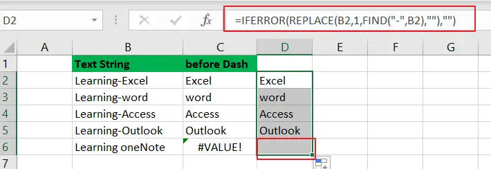 How to Get Text before or after Dash Character in Excel 21.png