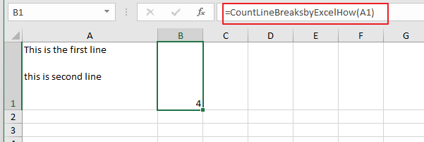 How to count the number of line breaks in a cell 21