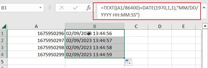 convert unix timestamp to date1