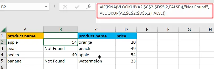 how to do vlookup with if function2