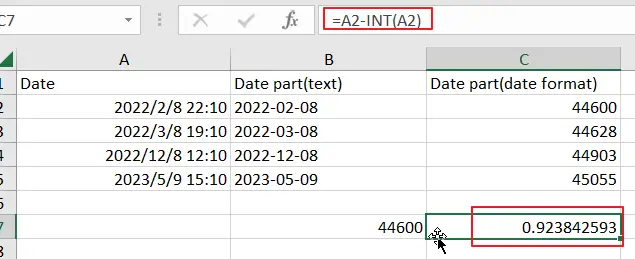split date and time in excel1