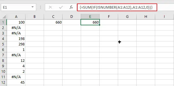 How to Calculate Sum of a Column Ignore #NA in Excel 11.png