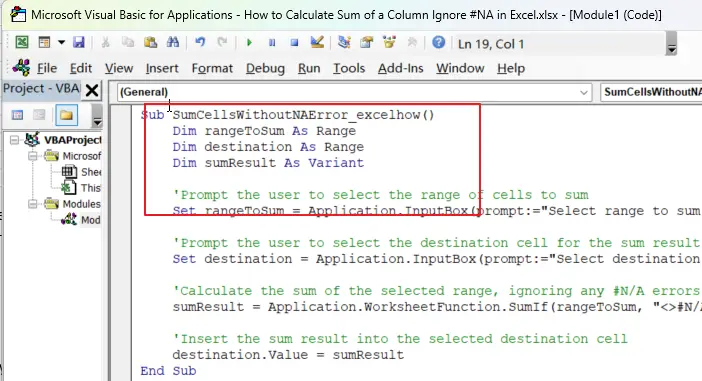 How to Calculate Sum of a Column Ignore #NA in Excel 12.png