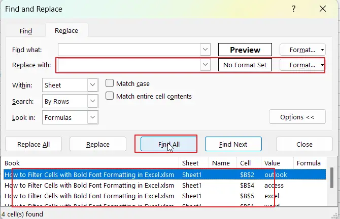 How to Filter Cells with Bold Font Formatting in Excel13.png