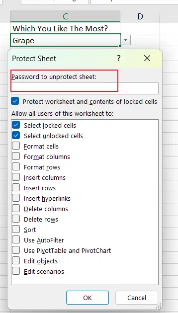 How to Use Dropdown List Normally in a Protected Worksheet 15.png