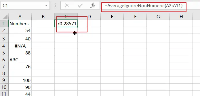 VBA Calculate Average Ignore Non-Numeric Values and Errors2.png