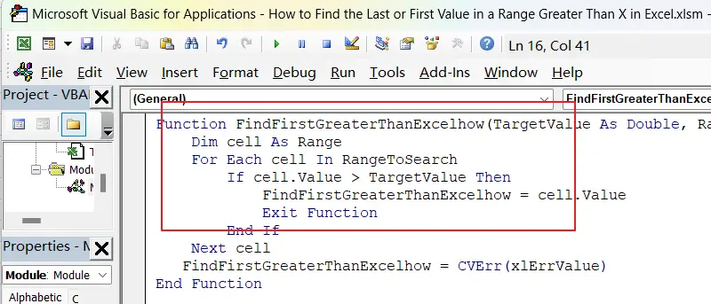 find first value greater thatn x vba1.png