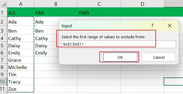 vba to Exclude Values from One Column 3.png