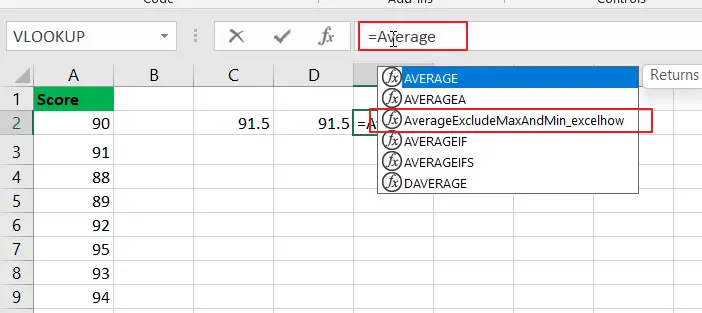 vba toCalculate the Average Excluding the Smallest & Highest Numbers in Excel 2.png