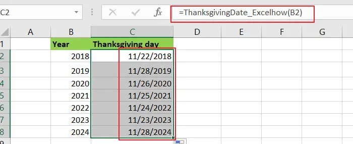 Calculate Thanksgiving Date vba2.png