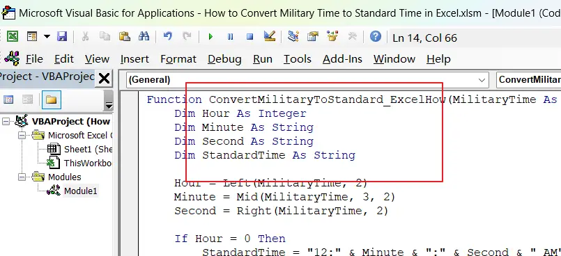 How to Convert Military Time to Standard Time in Excel vba 1.png