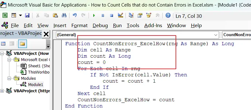How to Count Cells that do not Contain Errors in Excel vba1.png