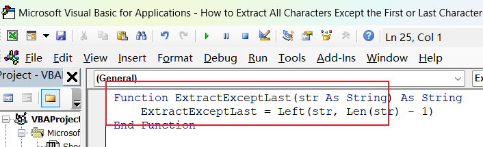 How to Extract All Characters Except the First or Last Character from Text String in Excel vba 3.png