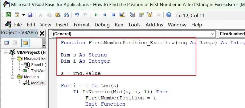 How to Find the Position of First Number in A Text String in Excel vba 1.png