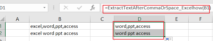 How to extract text after first comma or space vba 2.png