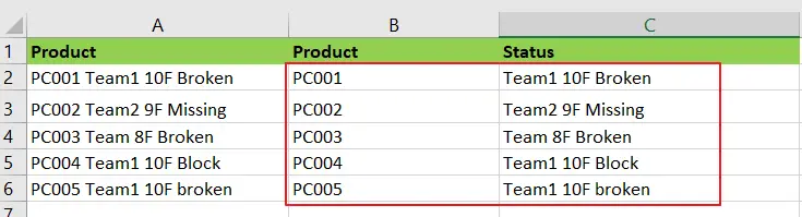 Split Cells to Two Columns by the First Space in Texts vba 4.png