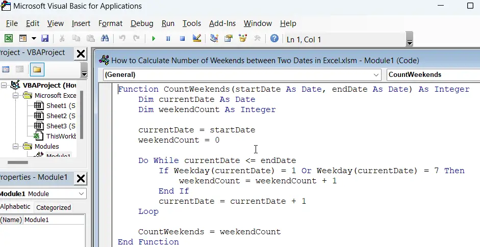 How to Calculate Number of Weekends between Two Dates in Excel11.png