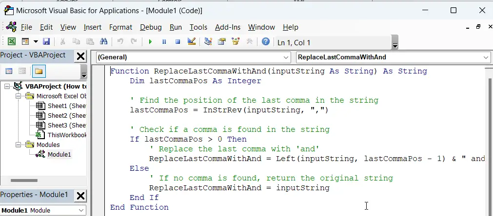 How to Replace Last Comma in String with “and” word